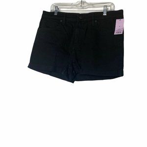 Wild Fable Black High Rise Jean Shorts Cuffed 14